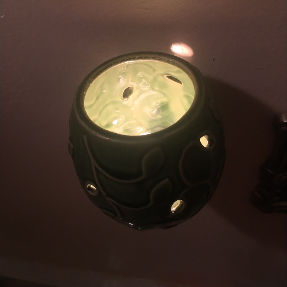 Forest green ceramic night light
